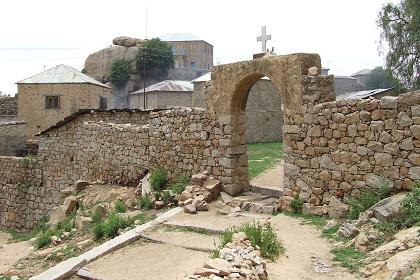 The compound of the Debre Bizen Monastery.