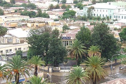 View over Asmara's villa quarter from the Cathedral bell tower.