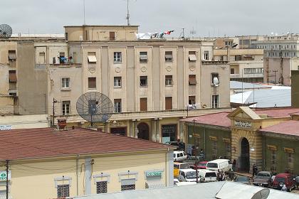 Minneci apartments, shops and post office - Asmara Eritrea.
