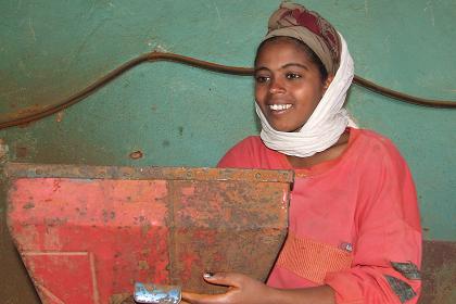 Worker - Medeber markets Asmara Eritrea.