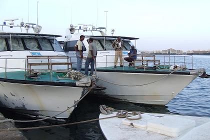 Eritrean Shipping Lines patrol boats ZEBRA and WINA - Massawa Eritrea.
