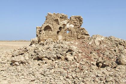Remains of a mosque at the ancient necropolis - Dahlak Kebir Eritrea.