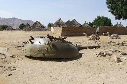 Beheaded Ethiopian tank - Hagaz Eritrea.