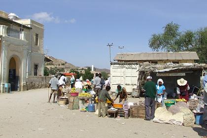 Small scale trade at the bus station - Keren Eritrea.