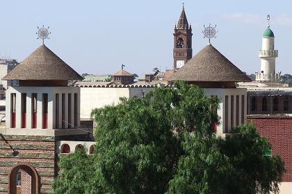 Main gate - Mda Mariam Orthodox Cathedral Asmara Eritrea.