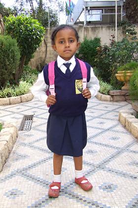 Schoolgirl in uniform - Asmara Eritrea.