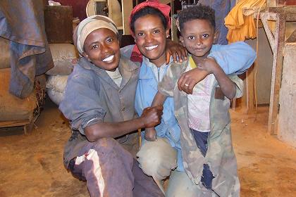 Workshop workers - Medeber markets Asmara Eritrea.