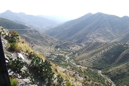 View from the train - Landscape between Asmara and Nefasit.