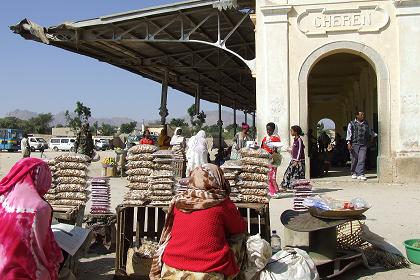 Keren bus terminal and former railway station.