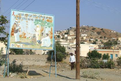 Billboard of the AIDS awareness campaign - Keren Eritrea.