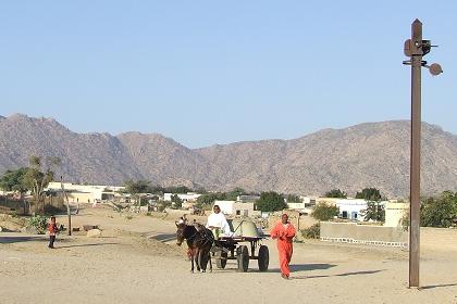 Lonely signal post of former railway line - Keren Lalay Eritrea.