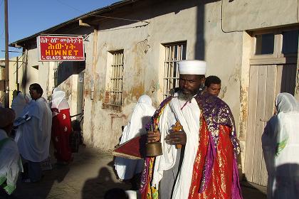 Orthodox priest - Nda Mariam Cathedral - Asmara Eritrea.