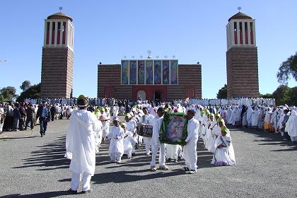 Celebrating Nigdet - Nda Mariam Cathedral - Asmara Eritrea.