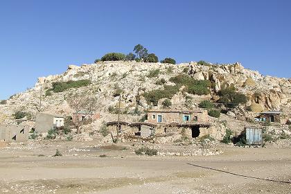 Hill dominating the center of the village  - Tsa'edakristyan Eritrea.