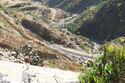 View from the edge of a cliff - Asmara Massawa road Eritrea.