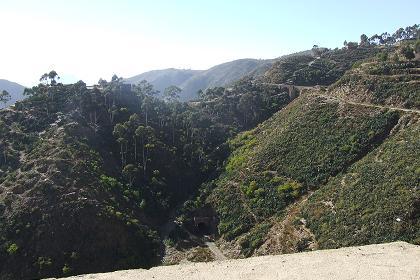 View from the edge of a cliff - Asmara Massawa road Eritrea.