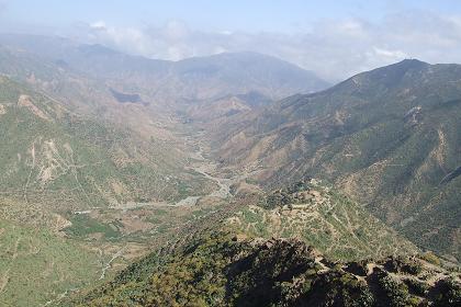 Scenic view through the valley - Asmara Massawa road Eritrea.