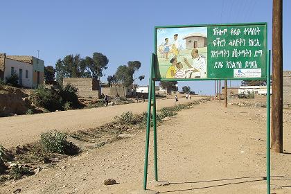 Billboard of the AIDS awareness campaign - Tse'azega Eritrea.