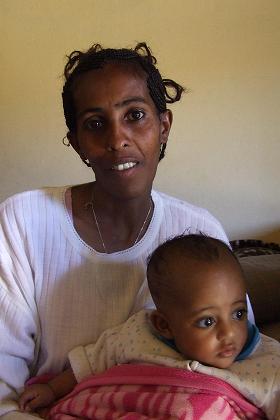 Gorzit with her baby - Asmara Eritrea.