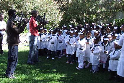 Celebration of Children's Day in the Garden of the Embassoira Hotel.