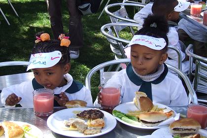 Celebration of Children's Day in the Garden of the Embassoira Hotel.