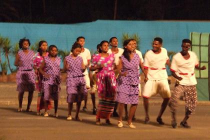 Traditional singing and dancing - Bathi Meskerem Square Asmara Eritrea.