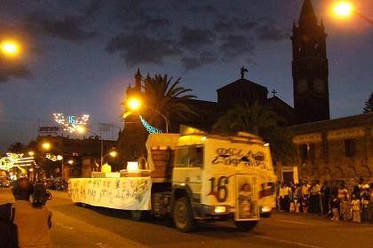 Decorated truck (Barocko Garment) - Harnet Avenue Asmara Eritrea.