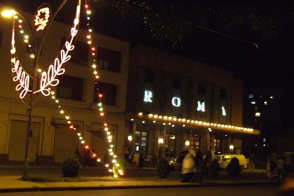 Cinema Roma by night - Semaetat Avenue Asmara Eritrea.