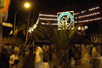 Asmarino's gathering on Asmara's main street - Harnet Avenue Asmara Eritrea.
