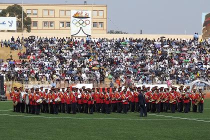 Military marching band - Asmara Stadium Eritrea.