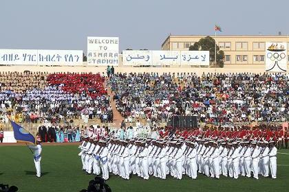 Parade of representatives of the Eritrean Navy - Stadium Asmara Eritrea.