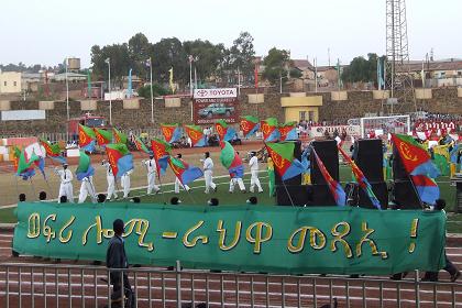 Today's Investment (Warsay Yekealo Campaign), Tomorrow's Prosperity! Theme of Eritrea's 16th Independence Day - Asmara Eritrea.