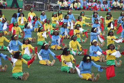 Show by students - Stadium Asmara Eritrea.