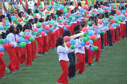 Show by students - Stadium Asmara Eritrea.