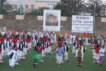 Songs and dance by Eritrea's nine nationalities - Stadium Asmara Eritrea.