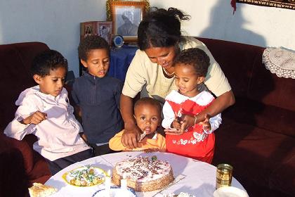Celebrating Naomi's second birthday - Asmara Eritrea.