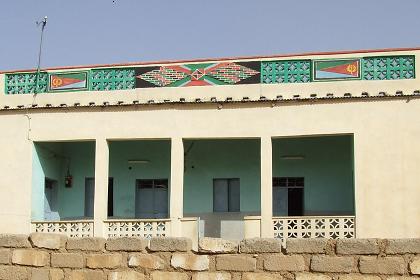 Modern house with colorful mosaic facade - Keren Eritrea.