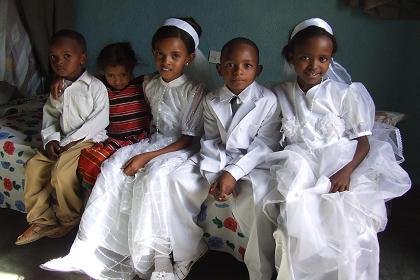 Children celebrating their second Baptism - Keren Eritrea.