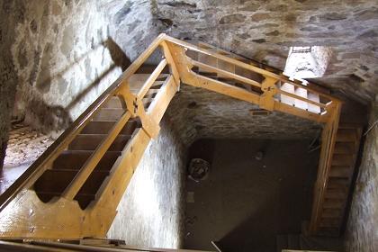 Stairs in the the bell tower - Catholic Cathedral Asmara Eritrea.