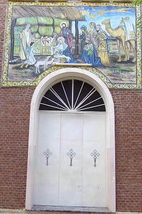 Religious scenes on Orthodox church - Tiravolo Asmara Eritrea.