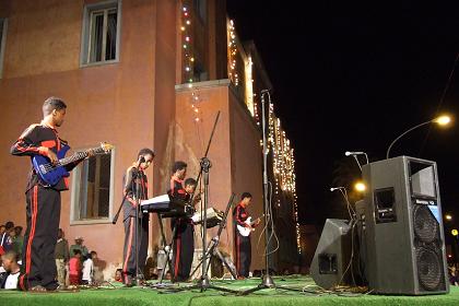 Live concert on one of the stages - Harnet Avenue Asmara Eritrea.