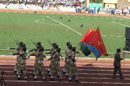 Military parade, ceremony of 17th Independence Day - Asmara Stadium.