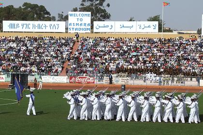 Military parade, ceremony of 17th Independence Day - Asmara Stadium.