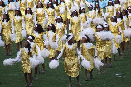 Show by students, ceremony of 17th Independence Day Asmara Stadium.