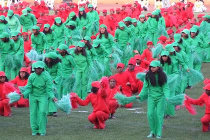 Show by students, ceremony of 17th Independence Day Asmara Stadium.