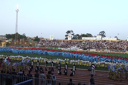 Ertra, show by students, ceremony of 17th Independence Day Asmara Stadium.