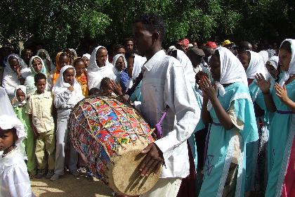 Procession around the shrine of the Holy Mary of Mariam Dearit - Keren.