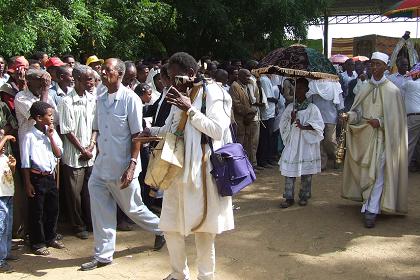 Procession around the shrine of the Holy Mary of Mariam Dearit - Keren.