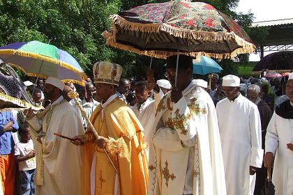 Procession around the shrine of the Holy Mary of Mariam Dearit - Keren.