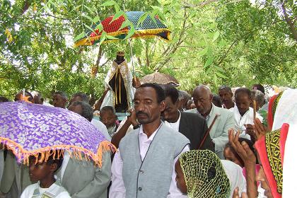 Procession around the shrine of the Holy Mary of Mariam Dearit - Keren.